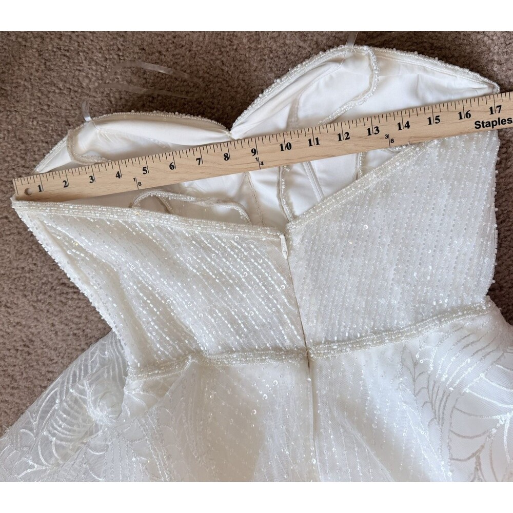 Morilee Rhianna Wedding Dress Size 9/10 Beaded A-Line Bridal Gown Altered #2095 - Picture 14 of 16